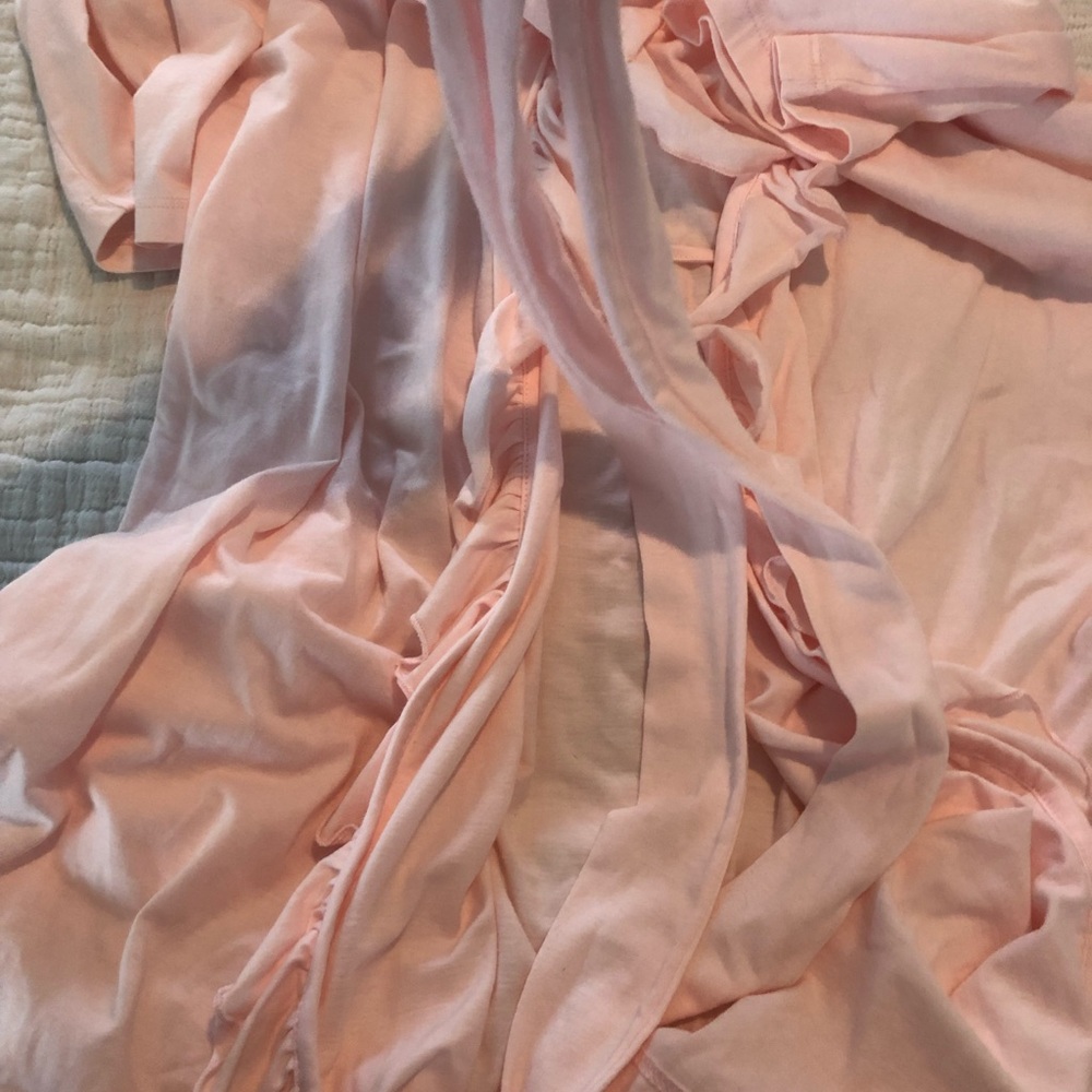 Cotn Women's Pink Ruffled Robe EUC 1966 - Picture 8 of 10